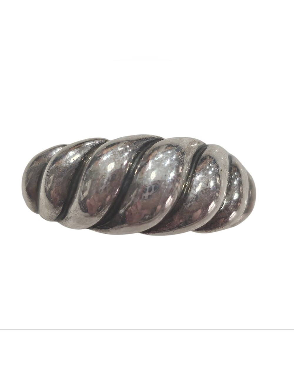 Carolyn Pollack Relios Sterling Silver Ribbed Domed Ring Size 7